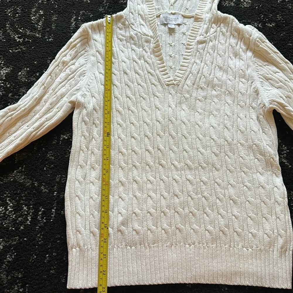 Sonoma Cream V-Neck Sweater for Women - Picture 6 of 7